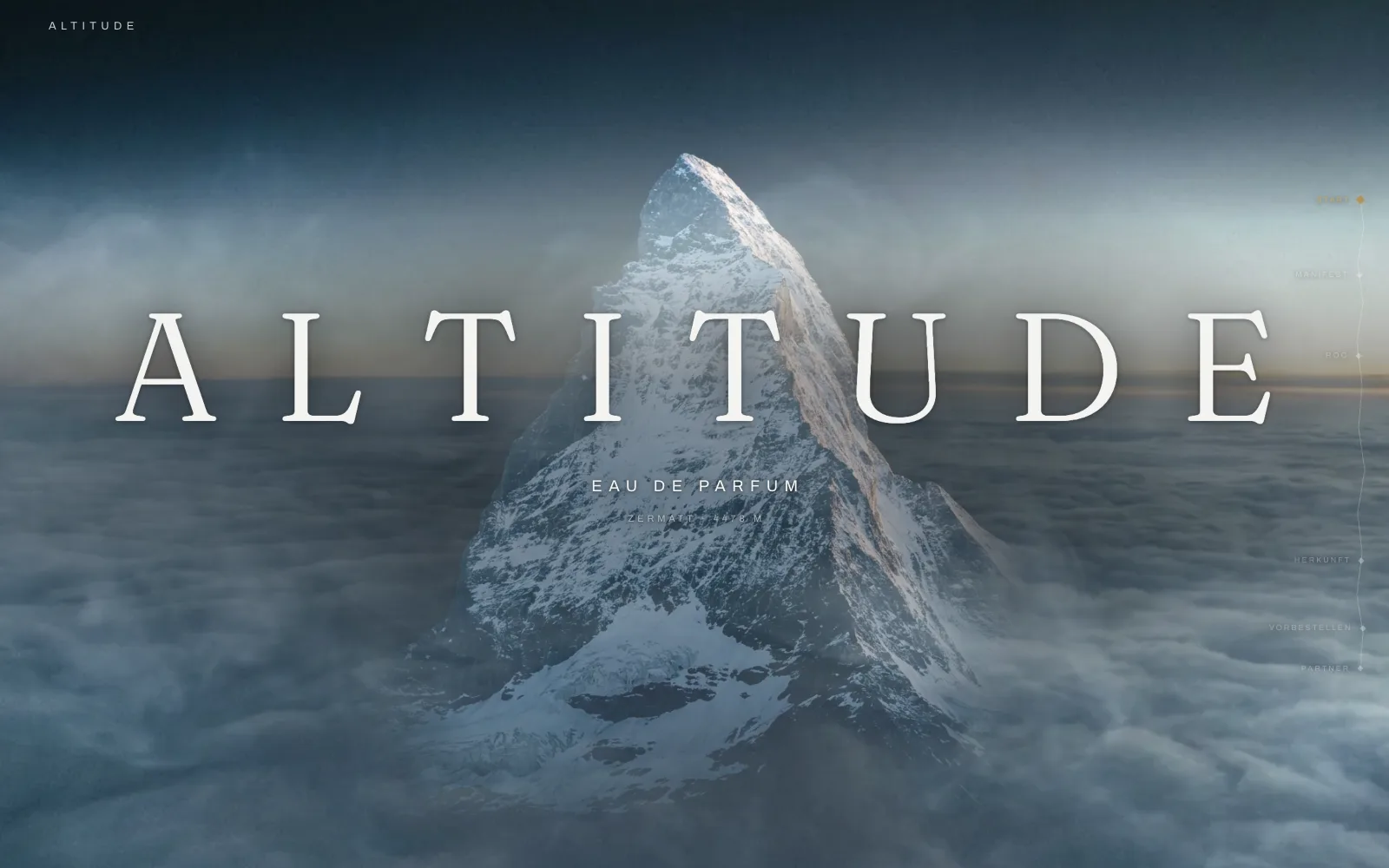 Screenshot der Website von Maison Altitude